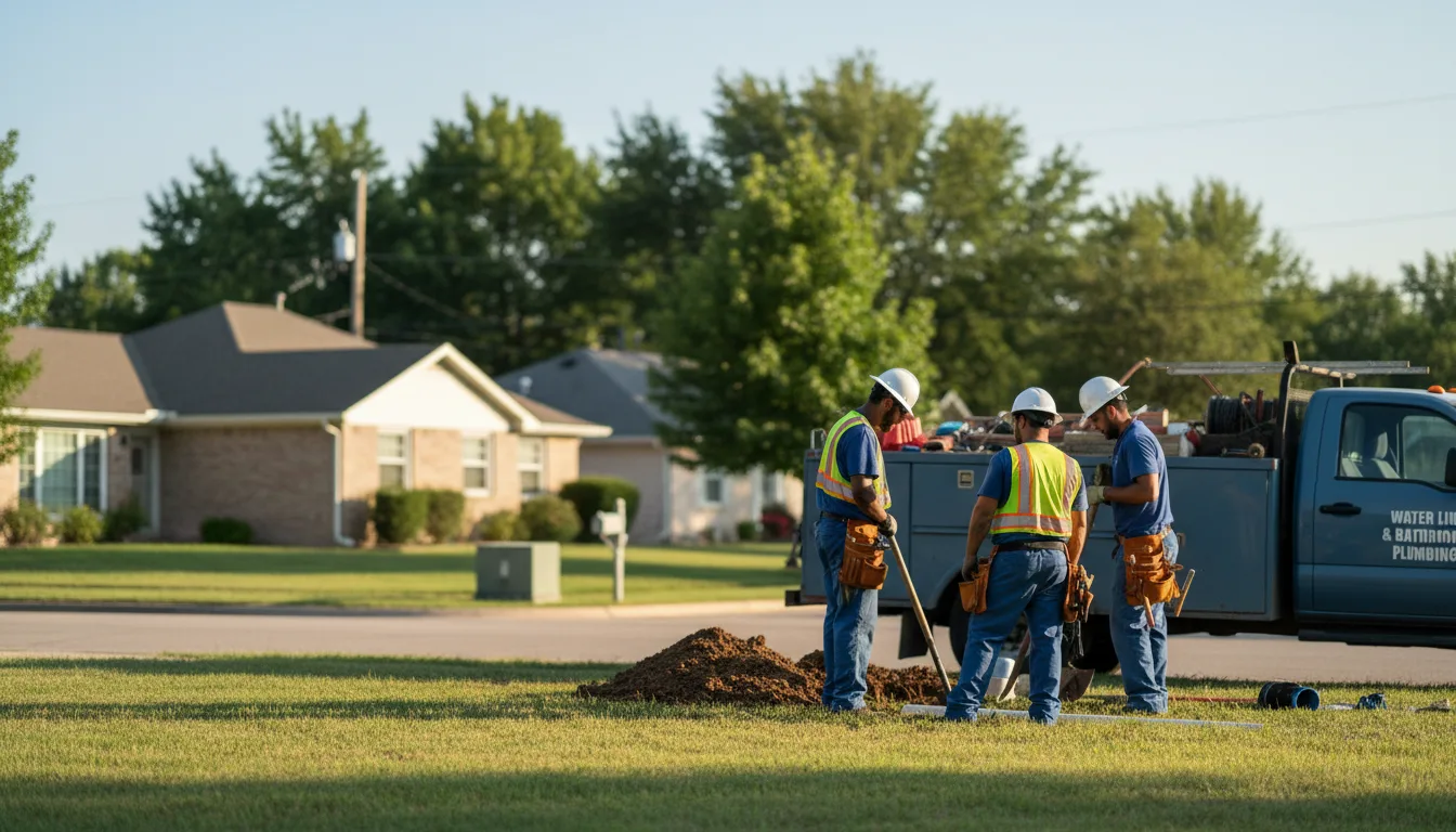 Residential water line and bathroom plumbing service in Maryland Line, MD